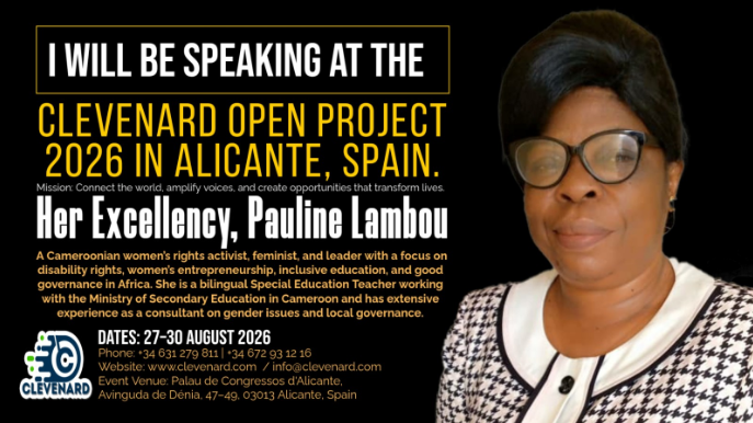 Clevenard rendra hommage à la Reine Mère Pauline Lambou du Royaume de Bamougong, Cameroun, et Impératrice du Parlement d’Alkebulan lors des Clevenard Global Awards 2026 – 3e édition à Alicante, Espagne.