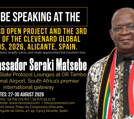Clevenard to Honour HE Ambassador Seraki Matsebe at the 2026 Clevenard Open Project & Clevenard Global Awards in Alicante, Spain
