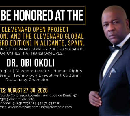 Clevenard to Honour Dr. Obi Okoli at the 2026 Clevenard Open Project 5th Edition & Clevenard Global Awards – 3rd Edition in Alicante, Spain