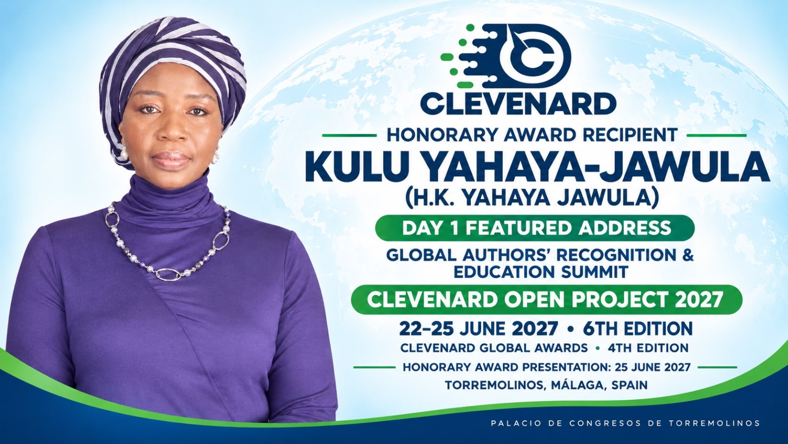 Clevenard to Honour Kulu Yahaya-Jawula with a Prestigious Honorary Award at the 2027 Clevenard Open Project in Spain