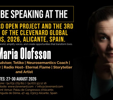 Maria Olofsson to Present Her Book at the 2026 Clevenard Open Project & Clevenard Global Awards in Alicante, Spain