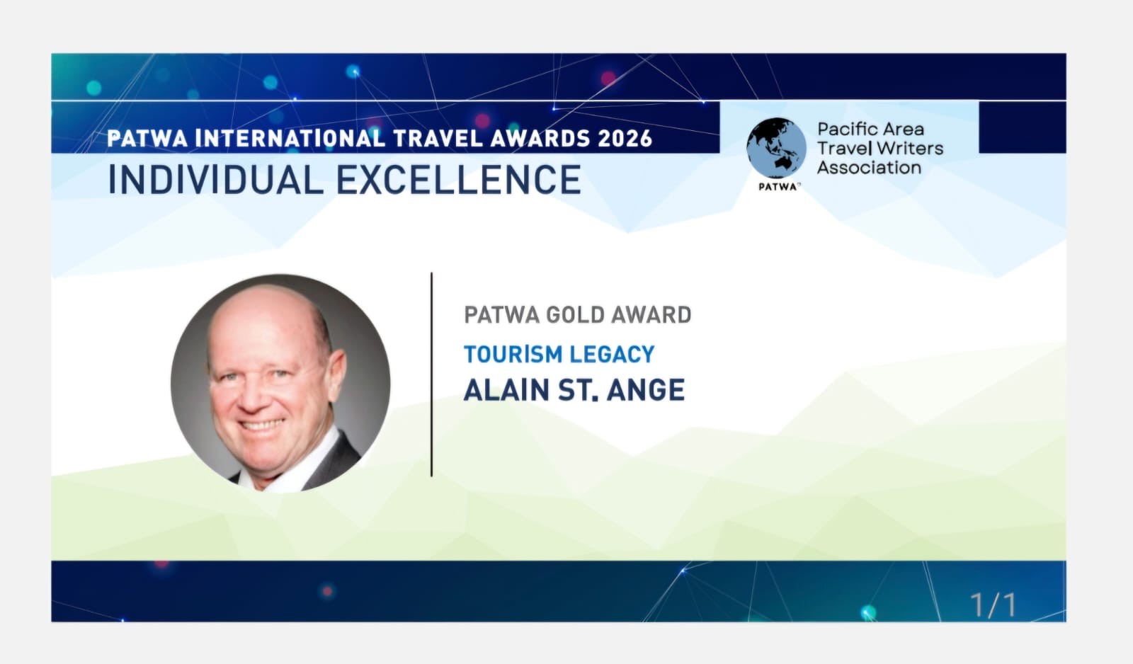 Alain St.Ange Honoured at ITB 2026 in Berlin, Germany with Prestigious “PATWA Gold Award - Tourism Legacy”