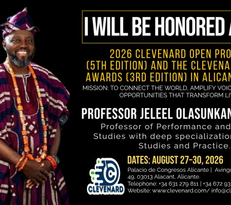 Clevenard to Honour Professor Jeleel Olasunkanmi Ojuade at the 2026 Clevenard Open Project & Global Awards in Alicante, Spain