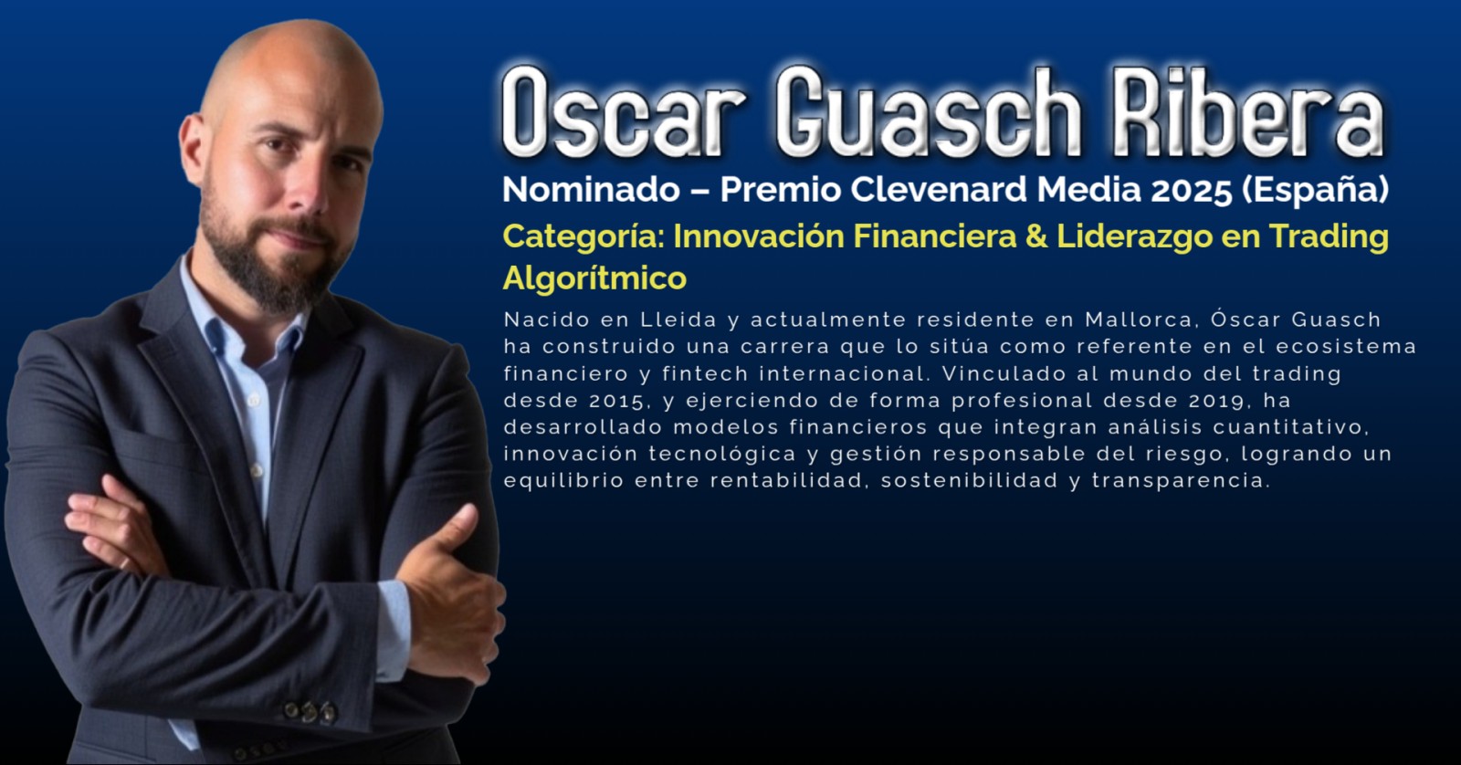 Óscar Guasch Ribera nominado al Clevenard Media Award 2025