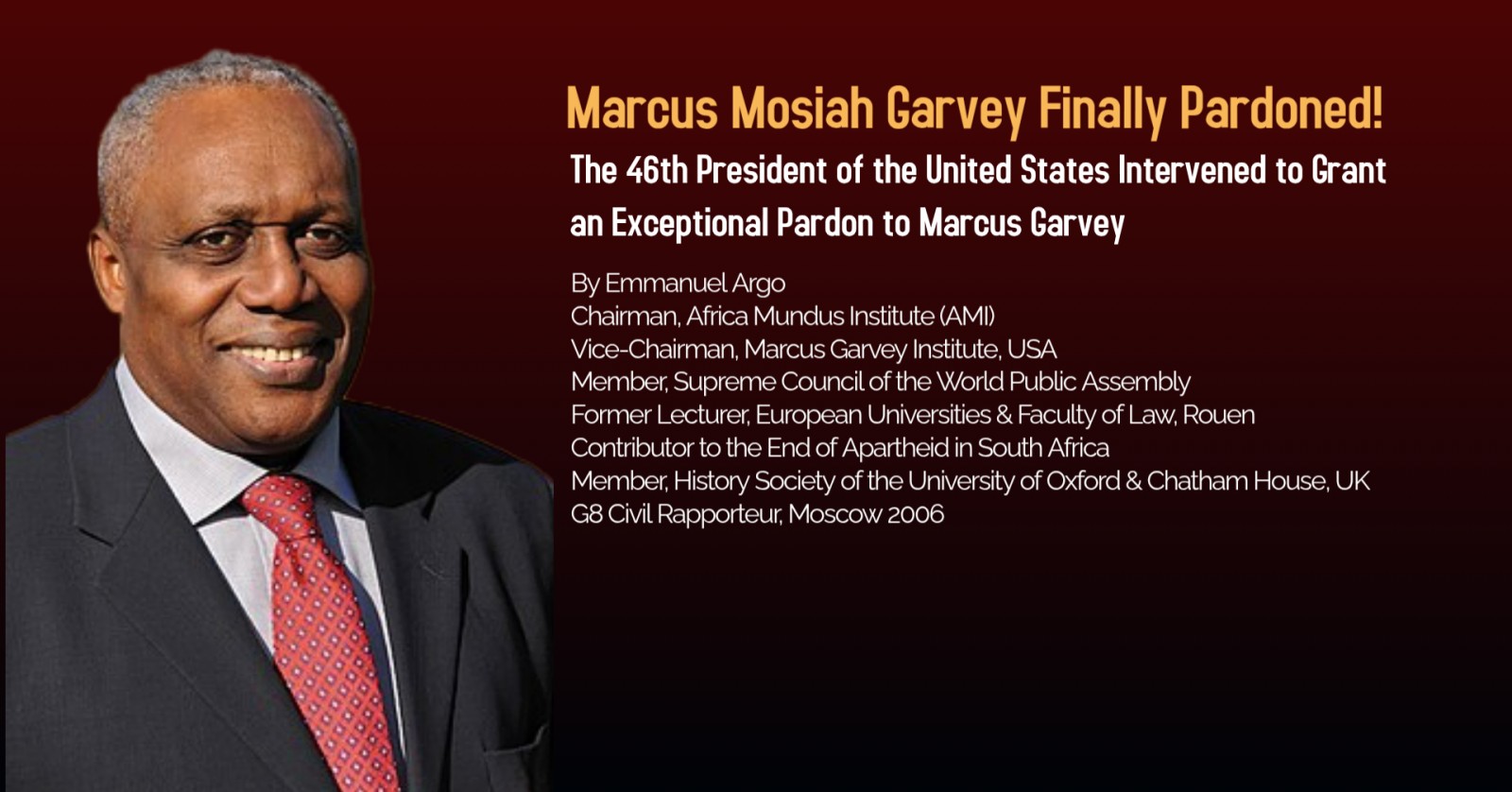 Marcus Mosiah Garvey Finally Pardoned!