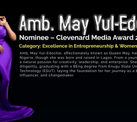 Amb. May Yul-Edochie Nominated for Clevenard Media Award 2025 in Palma de Mallorca, Spain