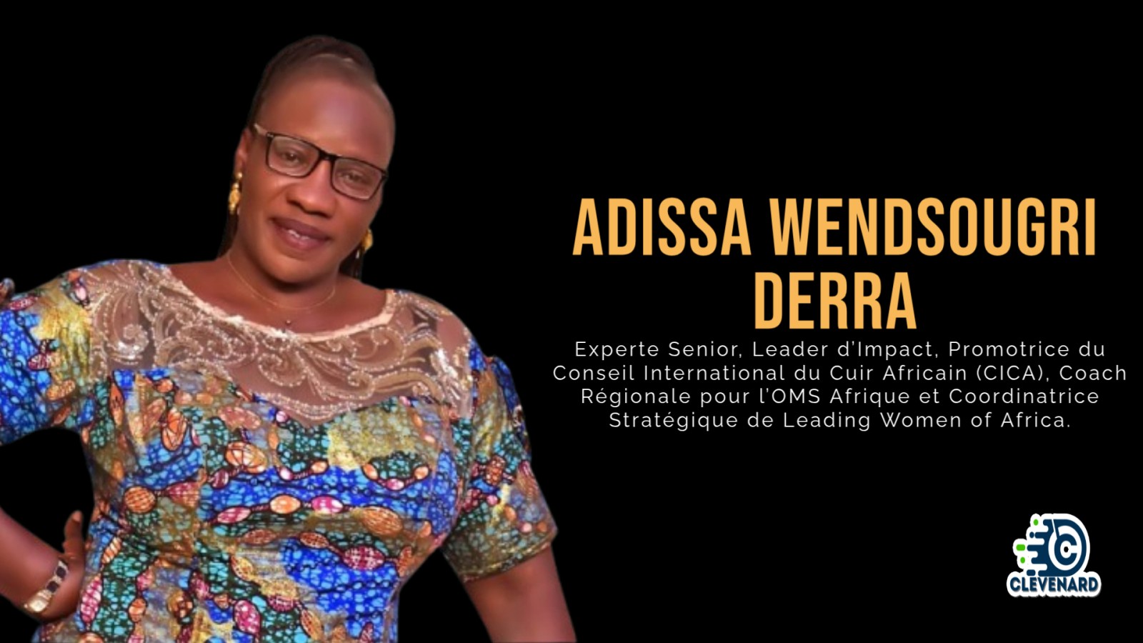 Clevenard honorera Adissa WendSougri Derra lors du Clevenard Open Project 2026 – 5ᵉ Édition & des Clevenard Global Awards – 3ᵉ Édition à Alicante, Espagne