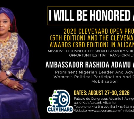 Clevenard to Honour Ambassador Rashida Adamu Abdullahi at the 2026 Clevenard Open Project & Clevenard Global Awards in Alicante, Spain