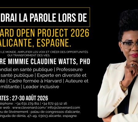 Clevenard rendra hommage à la Professeure Mimmie Claudine Watts, PhD, lors des Clevenard Global Awards 2026 – 3ᵉ édition à Alicante, Espagne.