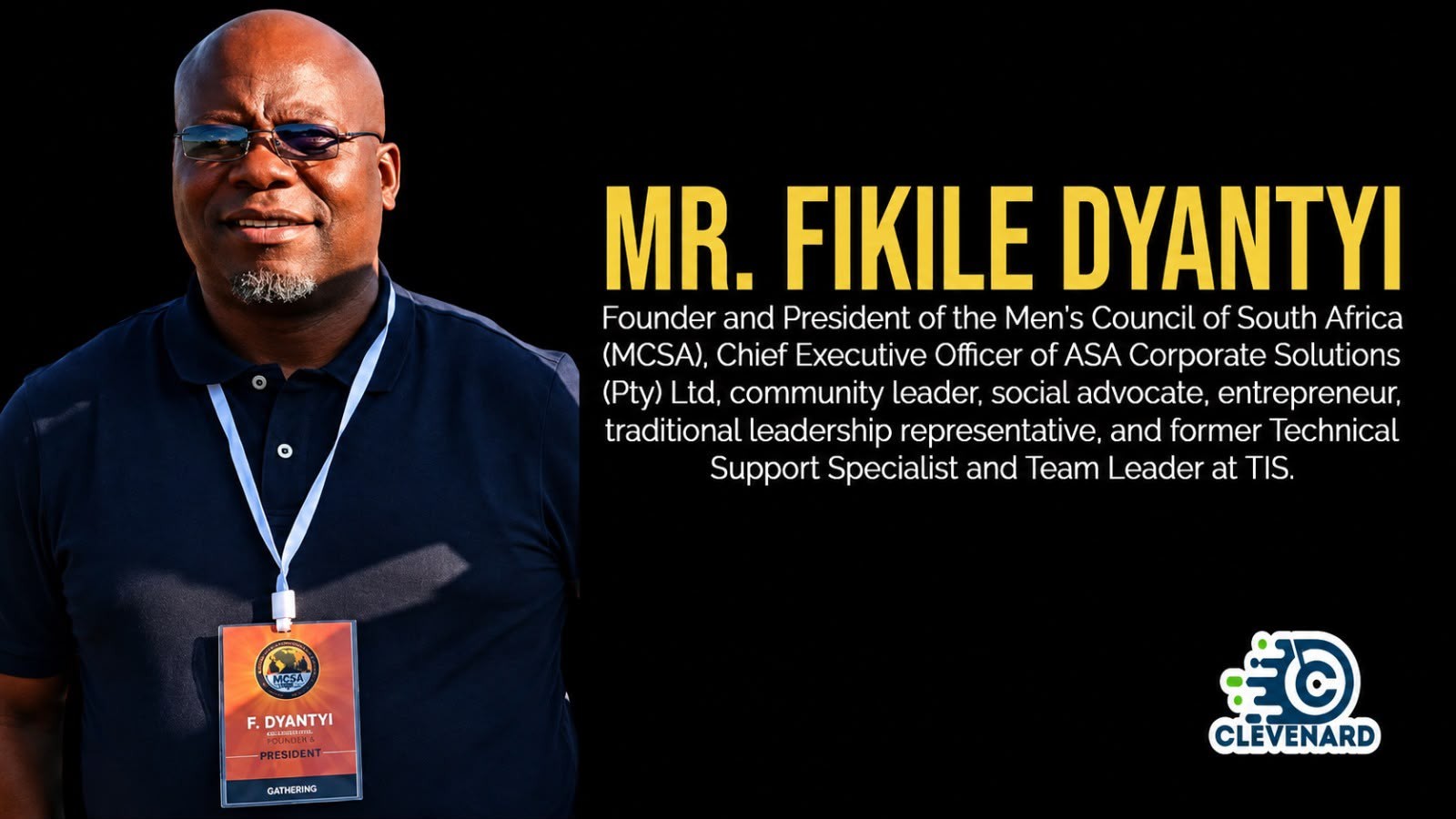 Clevenard to Honour Mr. Fikile Dyantyi at the 2026 Clevenard Open Project 5th Edition and Clevenard Global Awards – 3rd Edition in Alicante, Spain