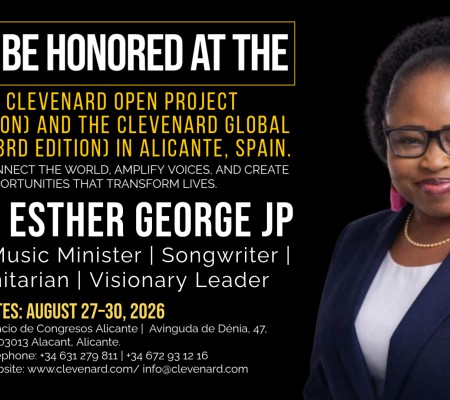 Clevenard to Honour Ayaba Esther George JP at the 2026 Clevenard Open Project & Clevenard Global Awards in Alicante, Spain