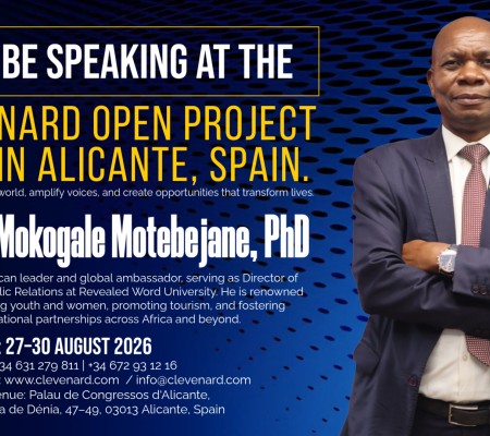 Ambassador Dr. Levy Mokogale Motebejane, PhD, to Deliver Keynote Address and Receive Prestigious Honorary Award at the Clevenard Open Project 2026 in Alicante, Spain