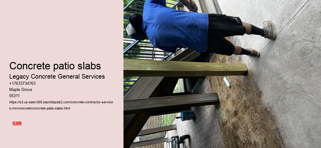 Concrete patio slabs