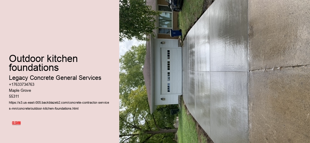 Outdoor kitchen foundations