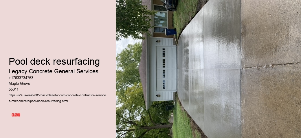 Pool deck resurfacing