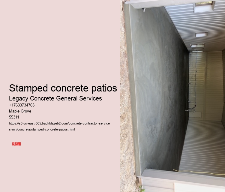 Stamped concrete patios