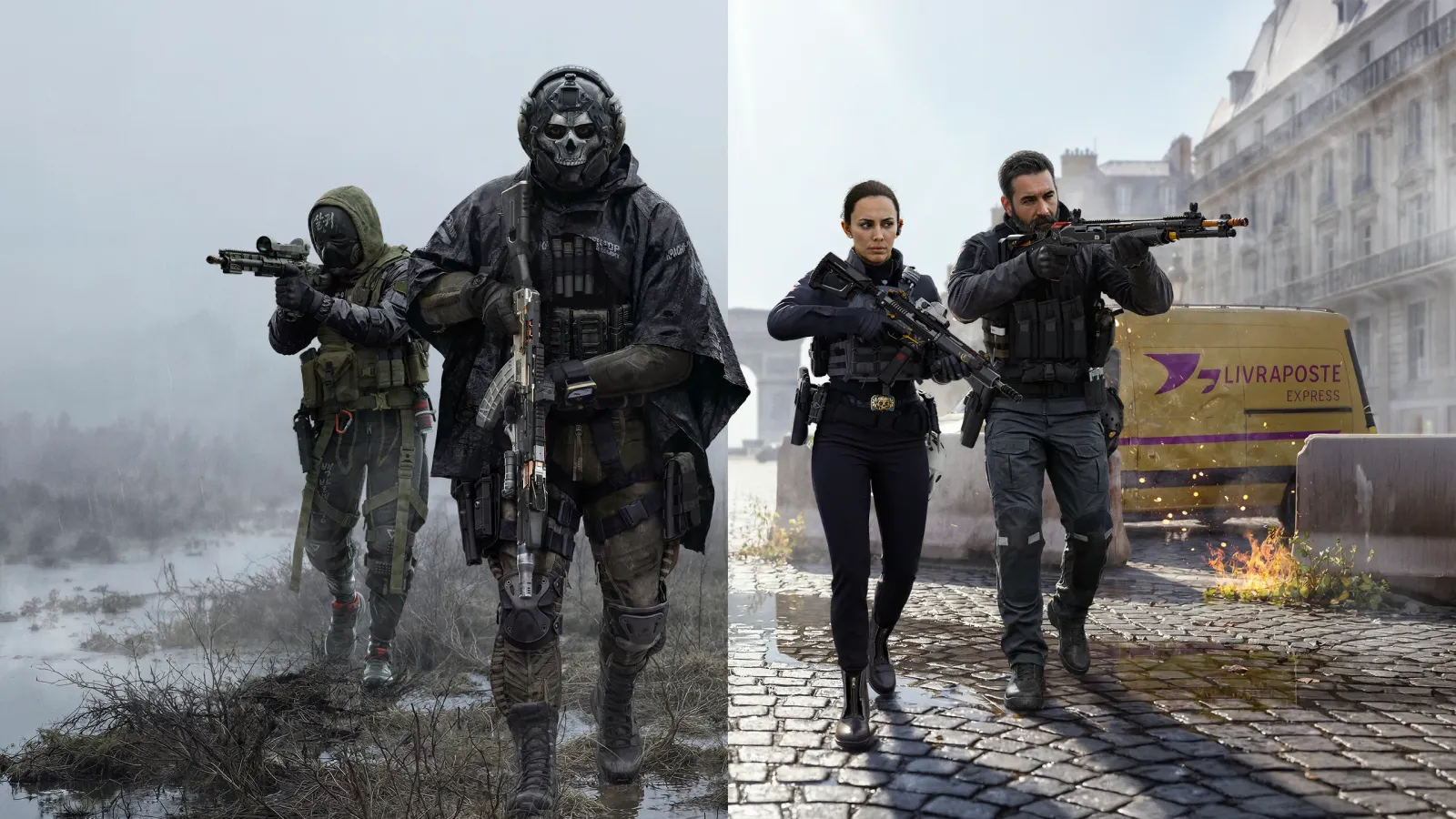 Modern Warfare 4 Hostile Alliance Operator Pack featuring Ghost, Blix, Valeria and Price skins
