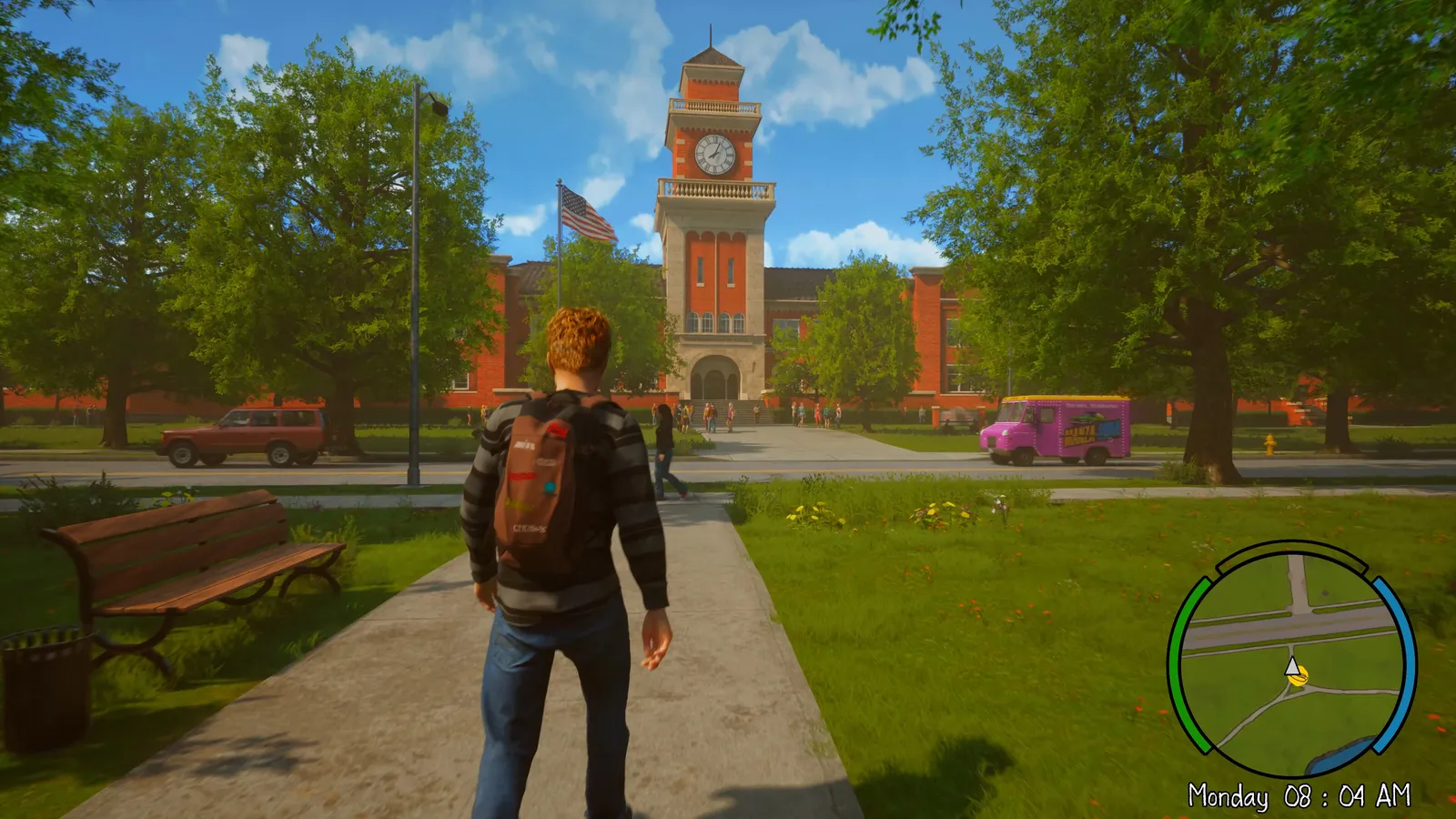 Agefield High students outside the school building