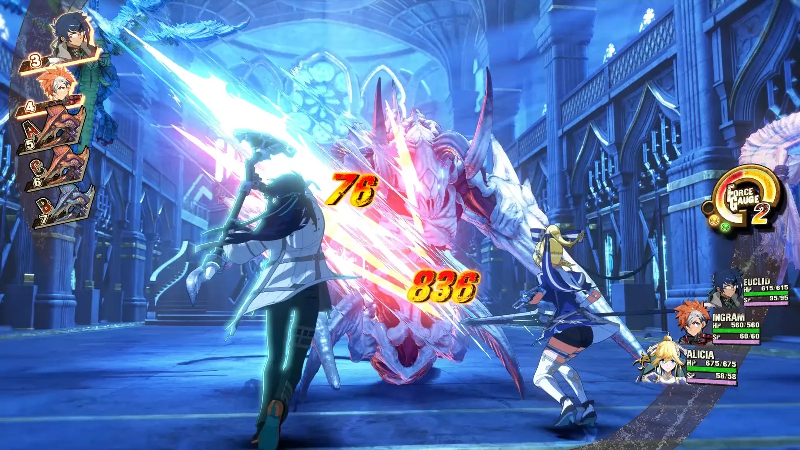 Armed Fantasia official press screenshot showing colorful JRPG battle scene