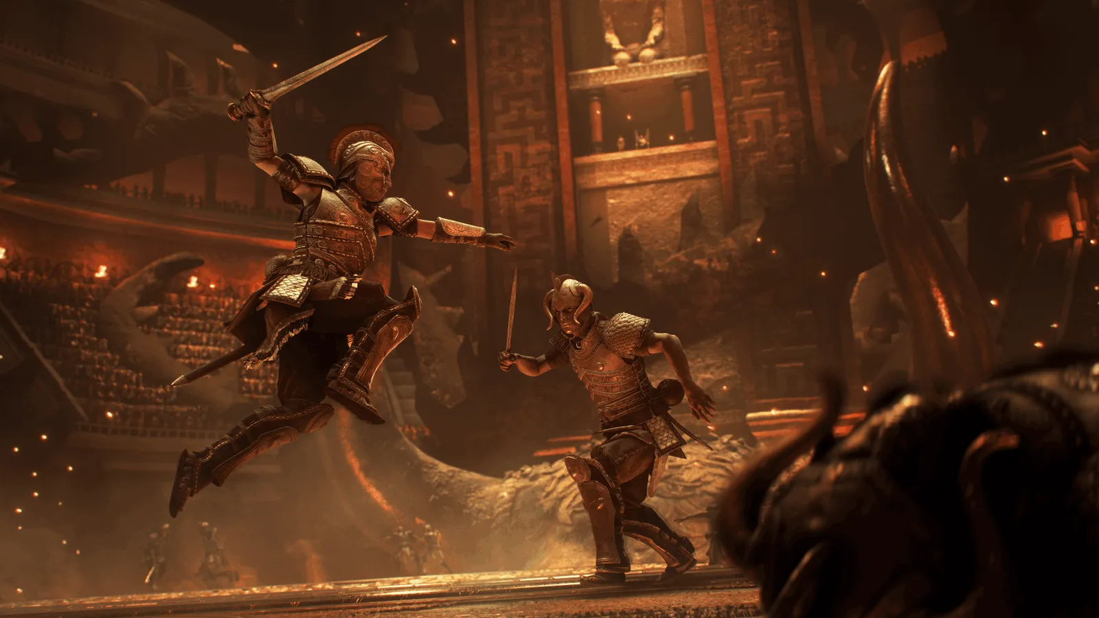 Resonance A Plague Tale Legacy Macula creature silhouette emerging from dark cave