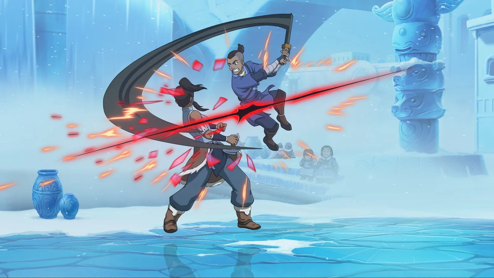 Avatar Legends The Fighting Game character select screen with base roster displayed