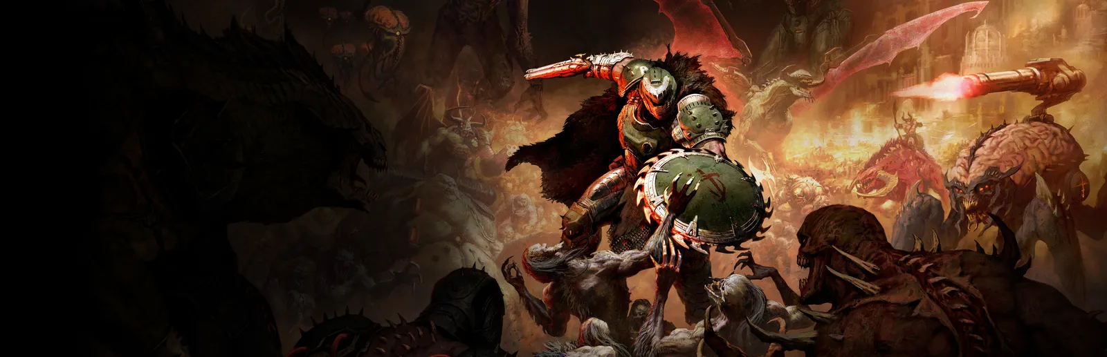 DOOM The Dark Ages key art on the Steam library hero banner