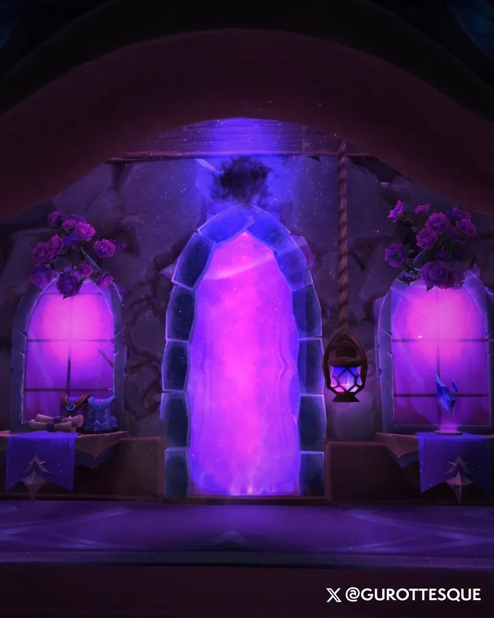 World of Warcraft scene featuring characters from official Warcraft account