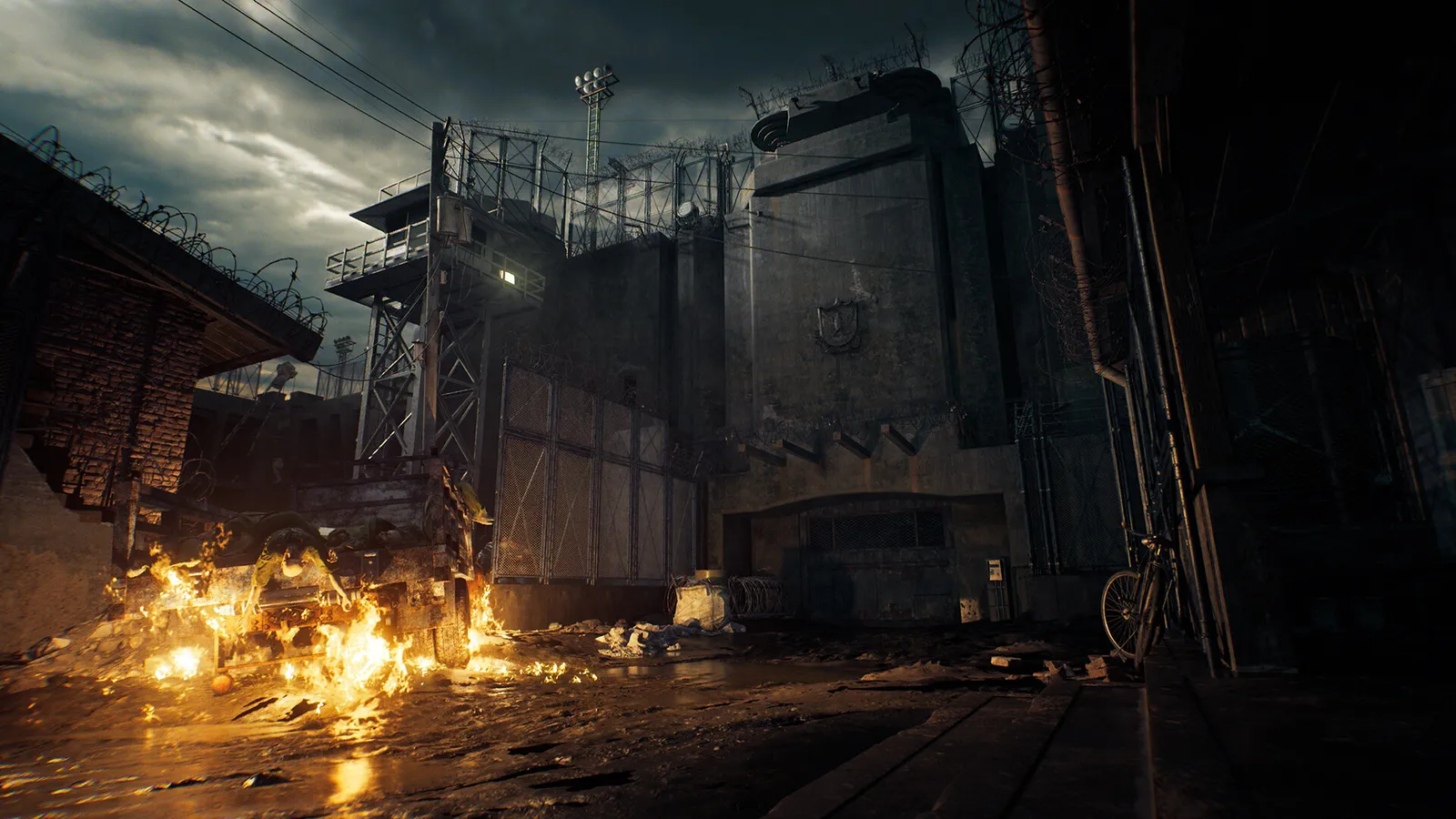 Resident Evil Veronica environment screenshot showing survival horror atmosphere from Capcom remake