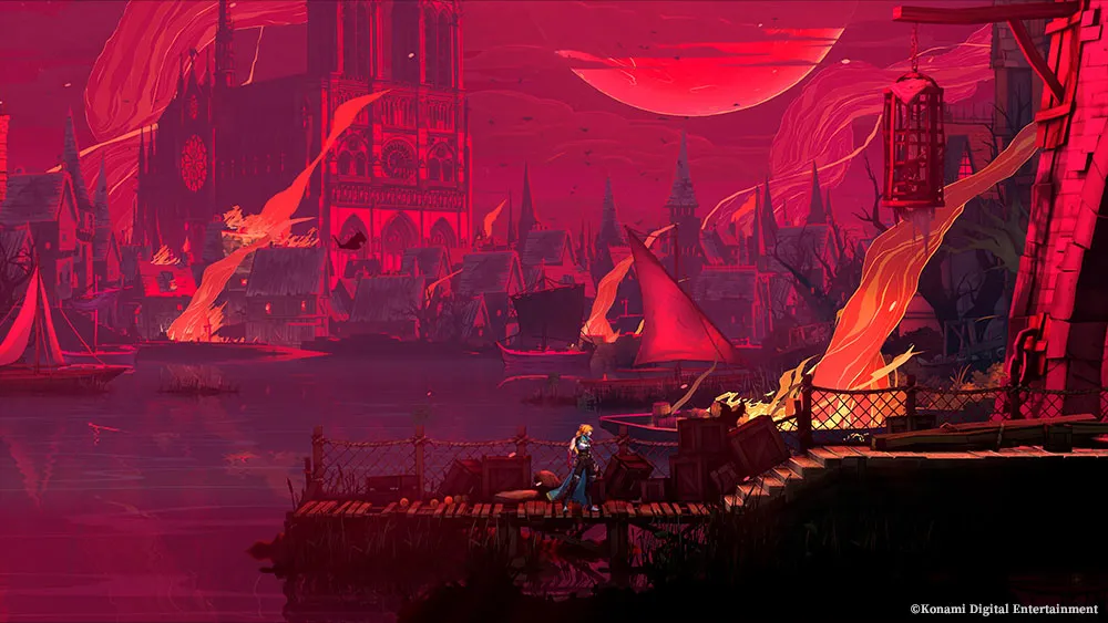 Official Castlevania Belmont's Curse demo screenshot showing 2D action gameplay