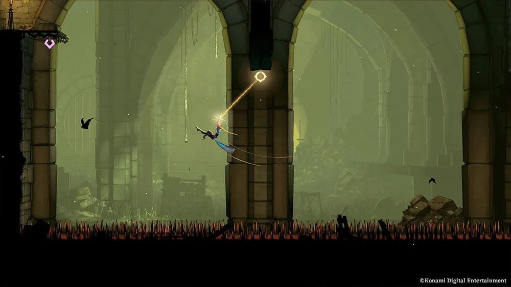 Official Castlevania Belmont's Curse demo screenshot with combat and environment art