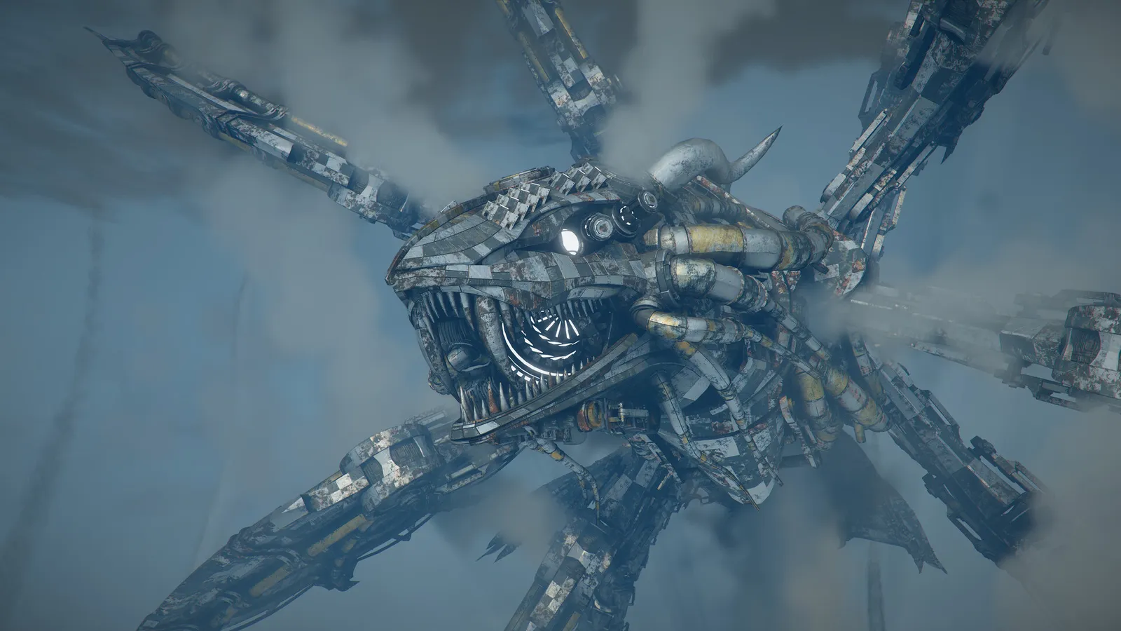 Crimson Desert underwater combat scene from the Charting the Unknown DLC featuring mechanical enemies