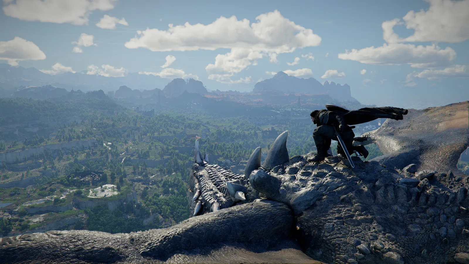 Crimson Desert Enhanced wide vista of the open world continent of Pywel, 1920x1080 screenshot from Steam store