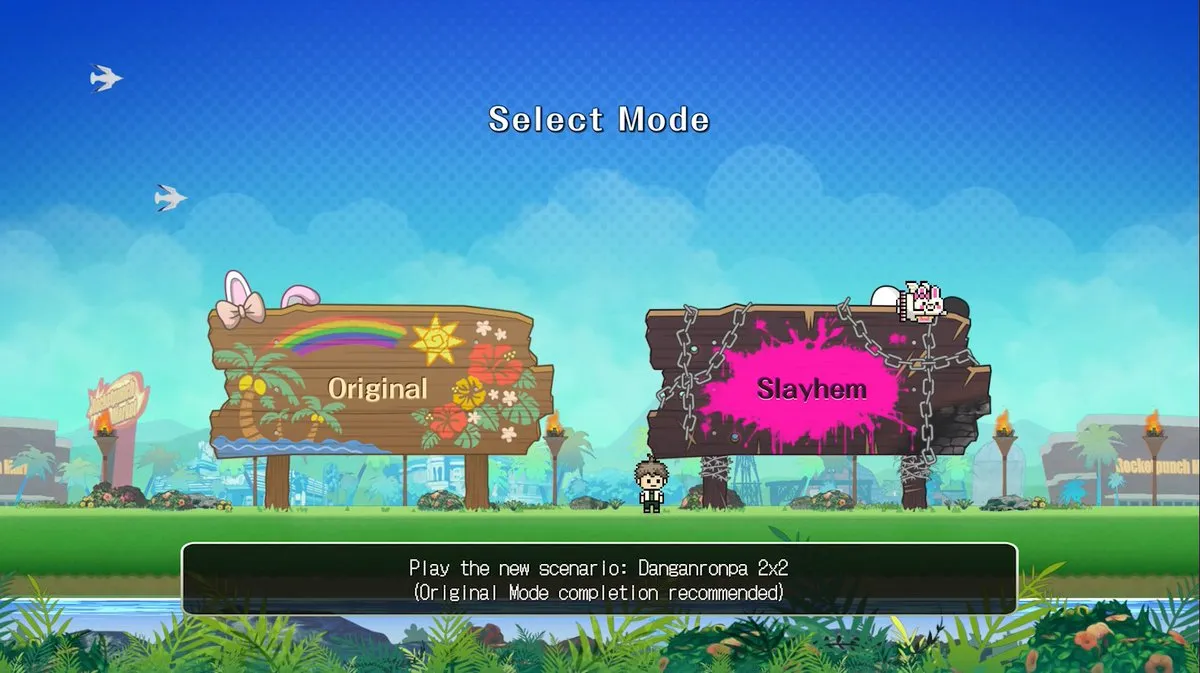 Danganronpa 2x2 revamped 3D tropical world map screenshot from Spike Chunsoft development version