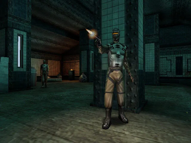 Deus Ex Steam screenshot showing JC Denton in a New York street environment at night