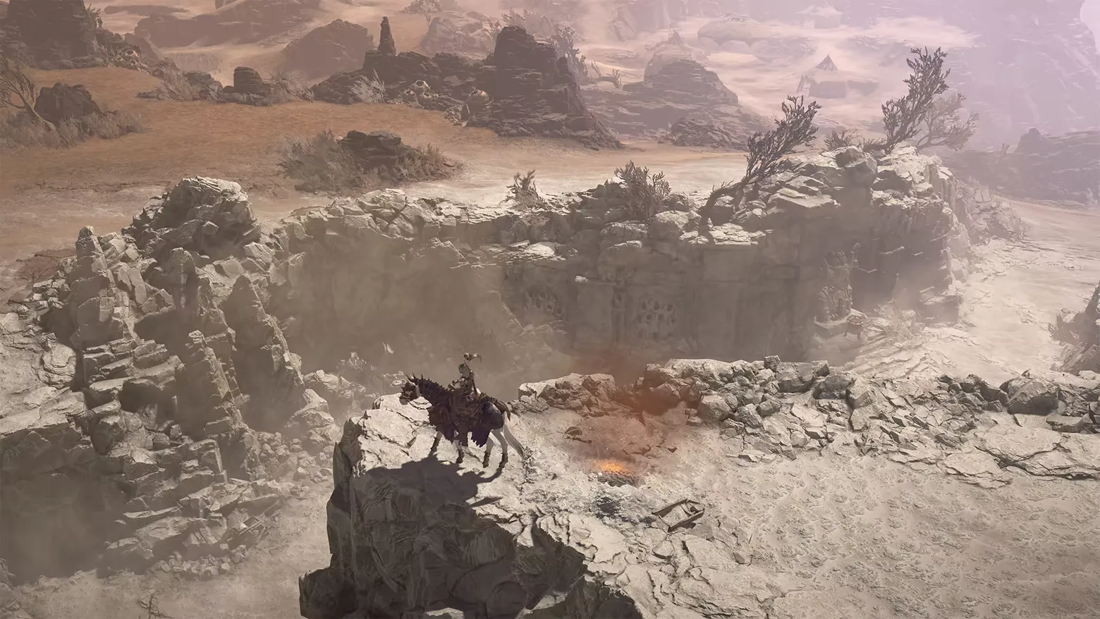 Diablo 4 sorceress channeling fire and frost magic in Sanctuary