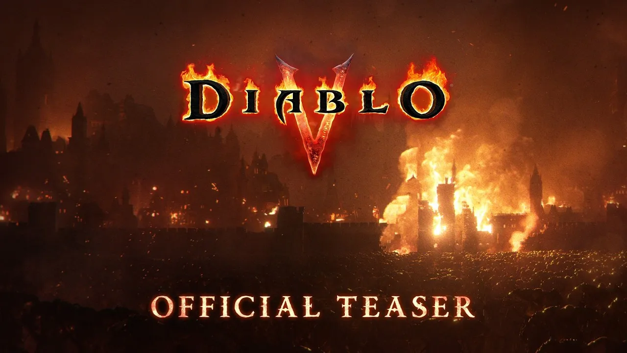 Thumbnail from the official Diablo V teaser trailer shown at BlizzCon 2026