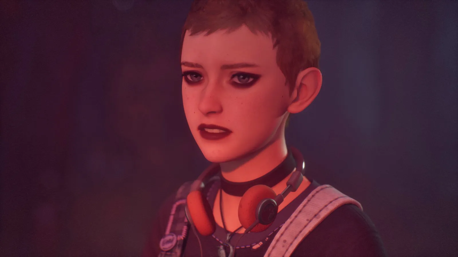 Lost Records Bloom and Rage screenshot showing protagonist Kat with short hair in a sunlit outdoor scene