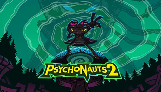 Official Steam header capsule art for Psychonauts 2 showing Raz and the cast