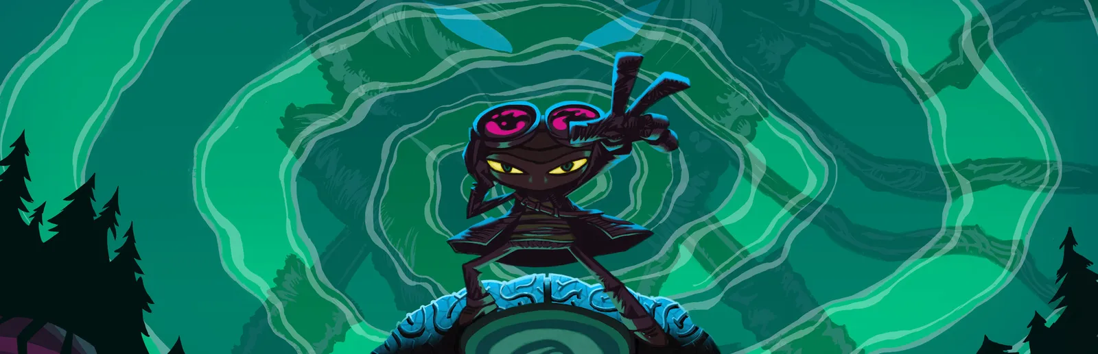 Official Steam library hero art for Psychonauts 2 by Double Fine Productions