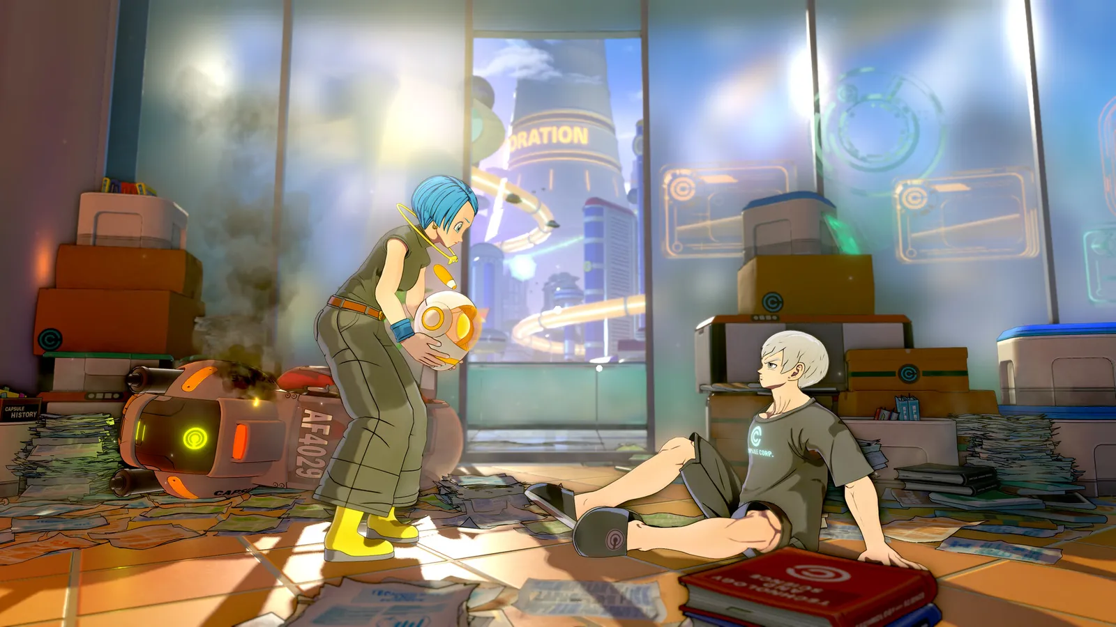 Dragon Ball Xenoverse 3 four player co-op combat screenshot showing Saiyan and Namekian characters