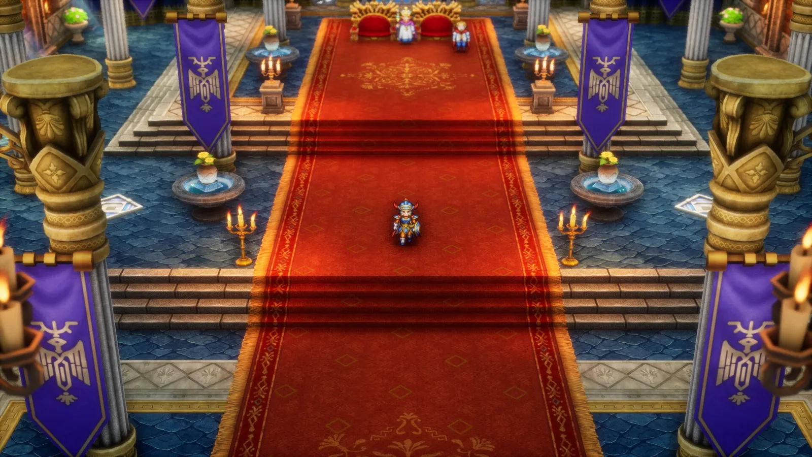DRAGON QUEST I and II HD-2D Remake screenshot showing the classic pixel art world