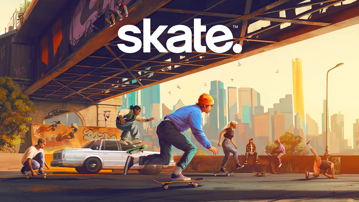 Official background art for skate. from its Steam store page showing the San Vansterdam skate setting