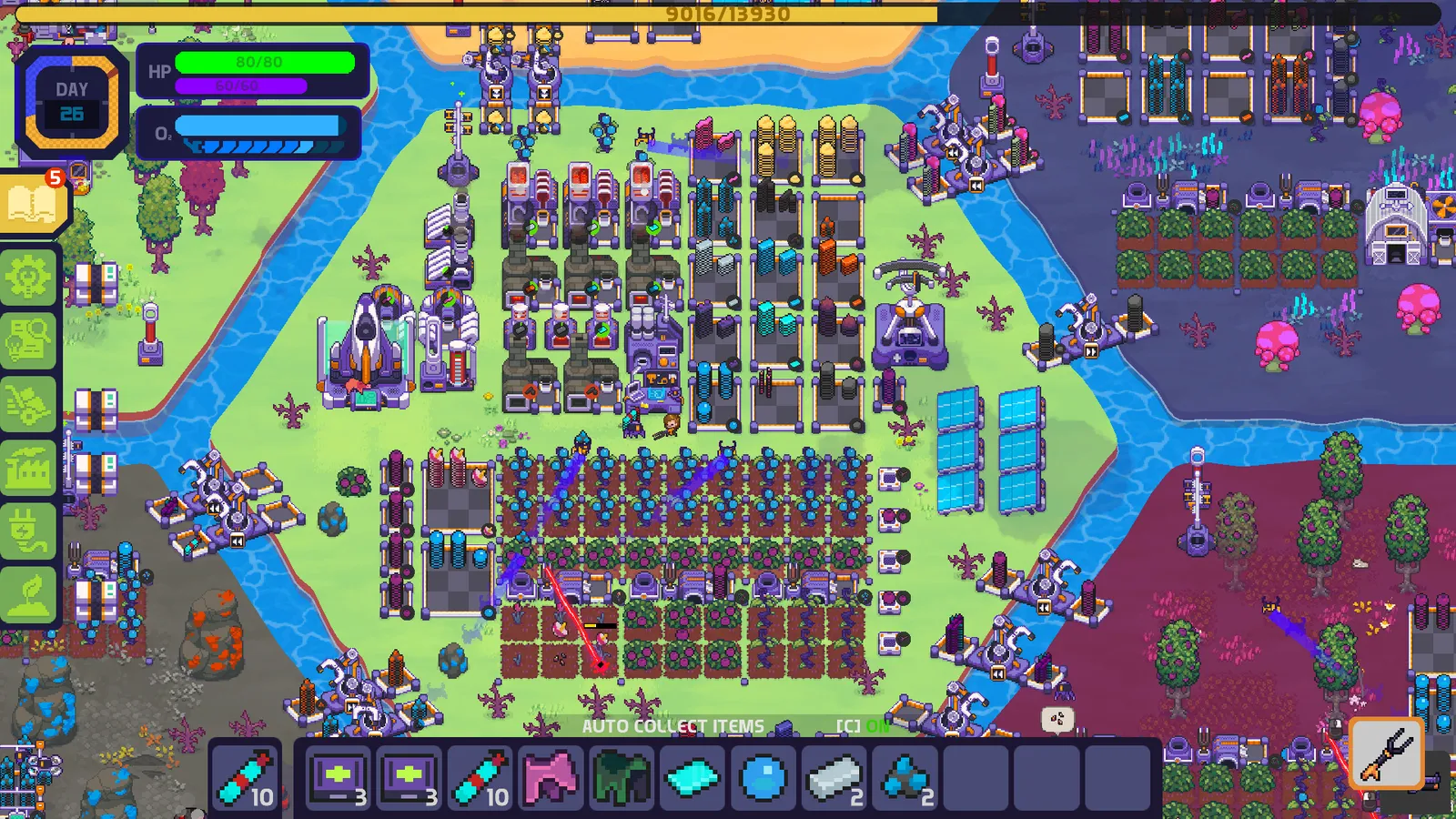 Nova Lands island factory and exploration scene