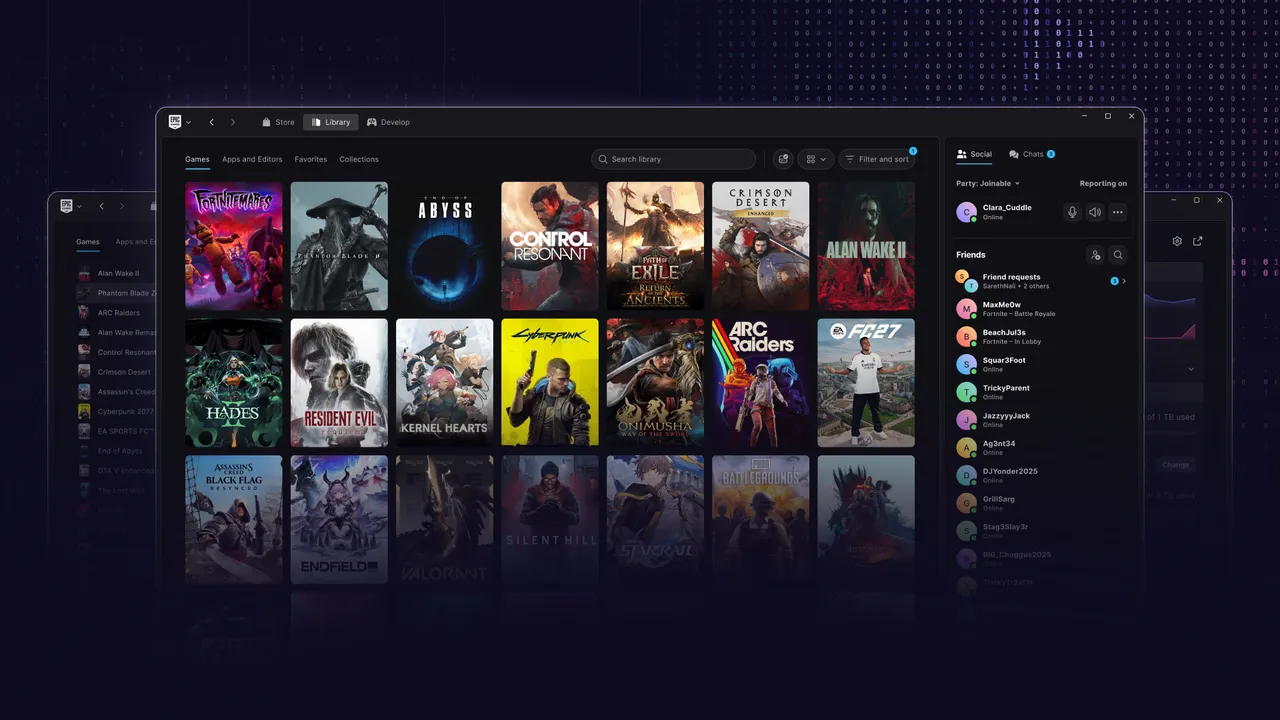 Epic Games Store banner for the new Epic Games Launcher in Preview