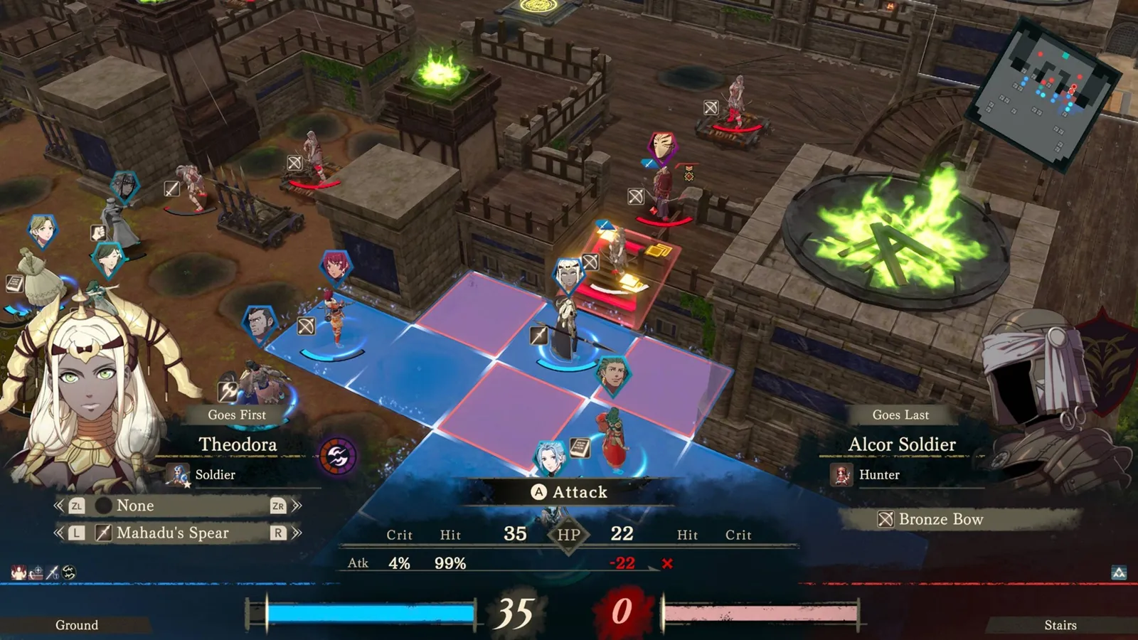 Fire Emblem Fortune's Weave character render of hero Cai wielding his blade in the arena