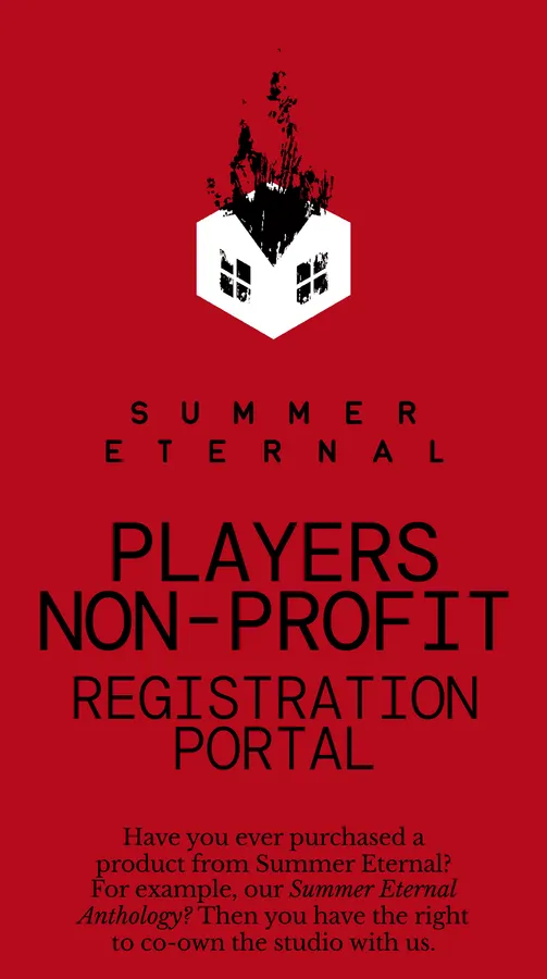 Official Summer Eternal artwork for the Players Non-Profit, the community group that owns 5 percent of the studio