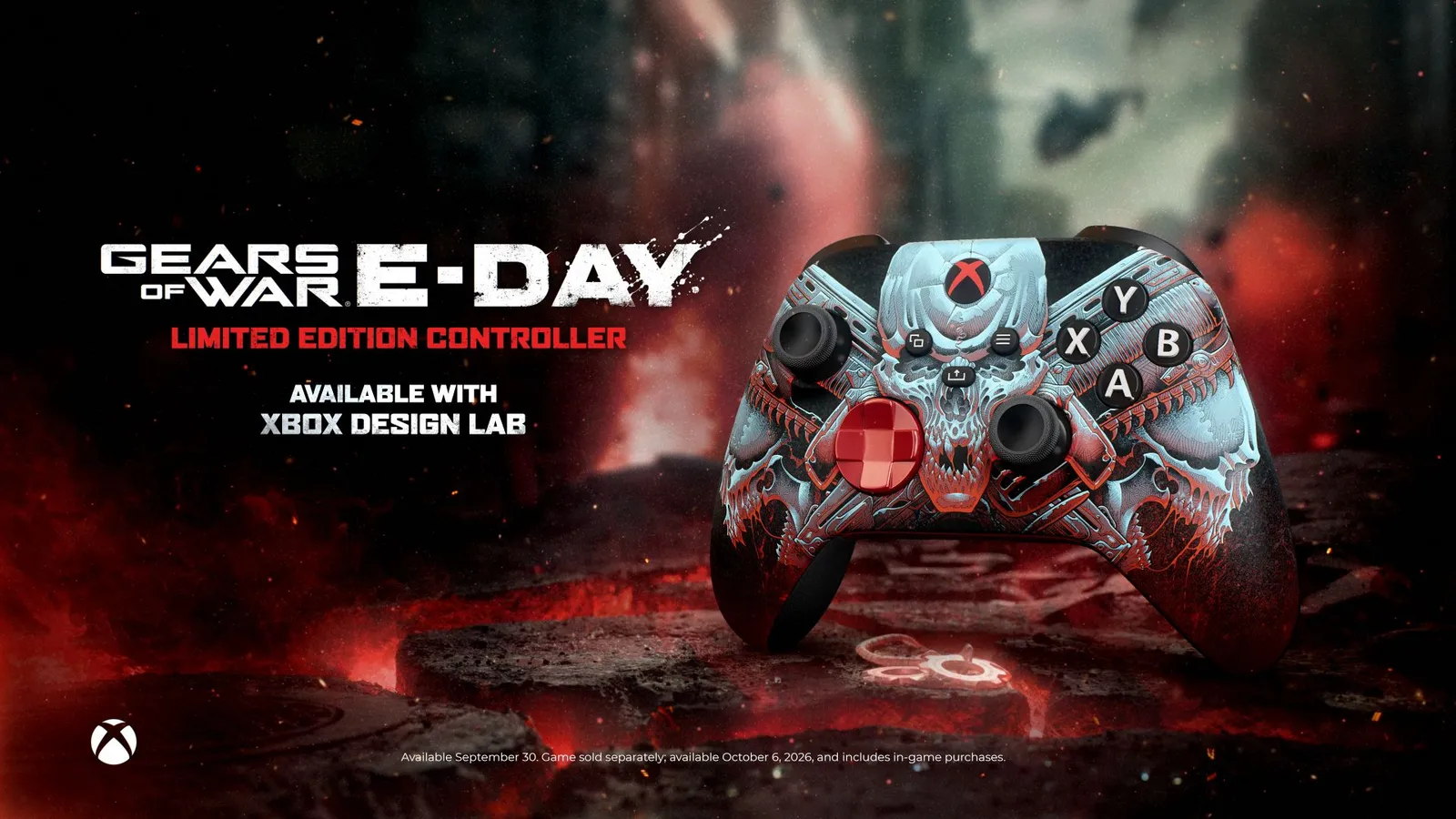 Gears of War: E-Day Design Lab custom controller showcase with Locust and COG themed designs