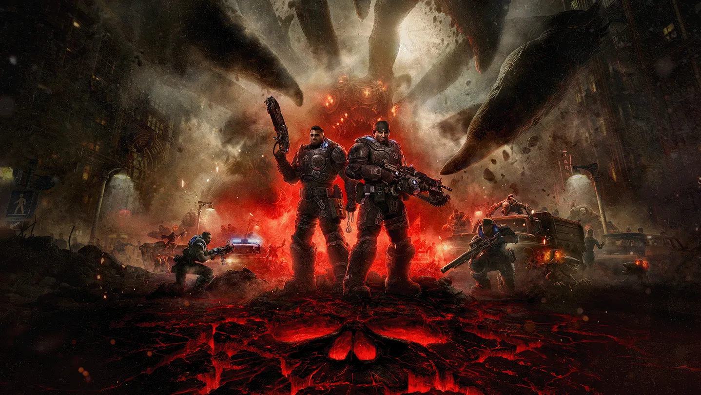 Gears of War E-Day store page background art