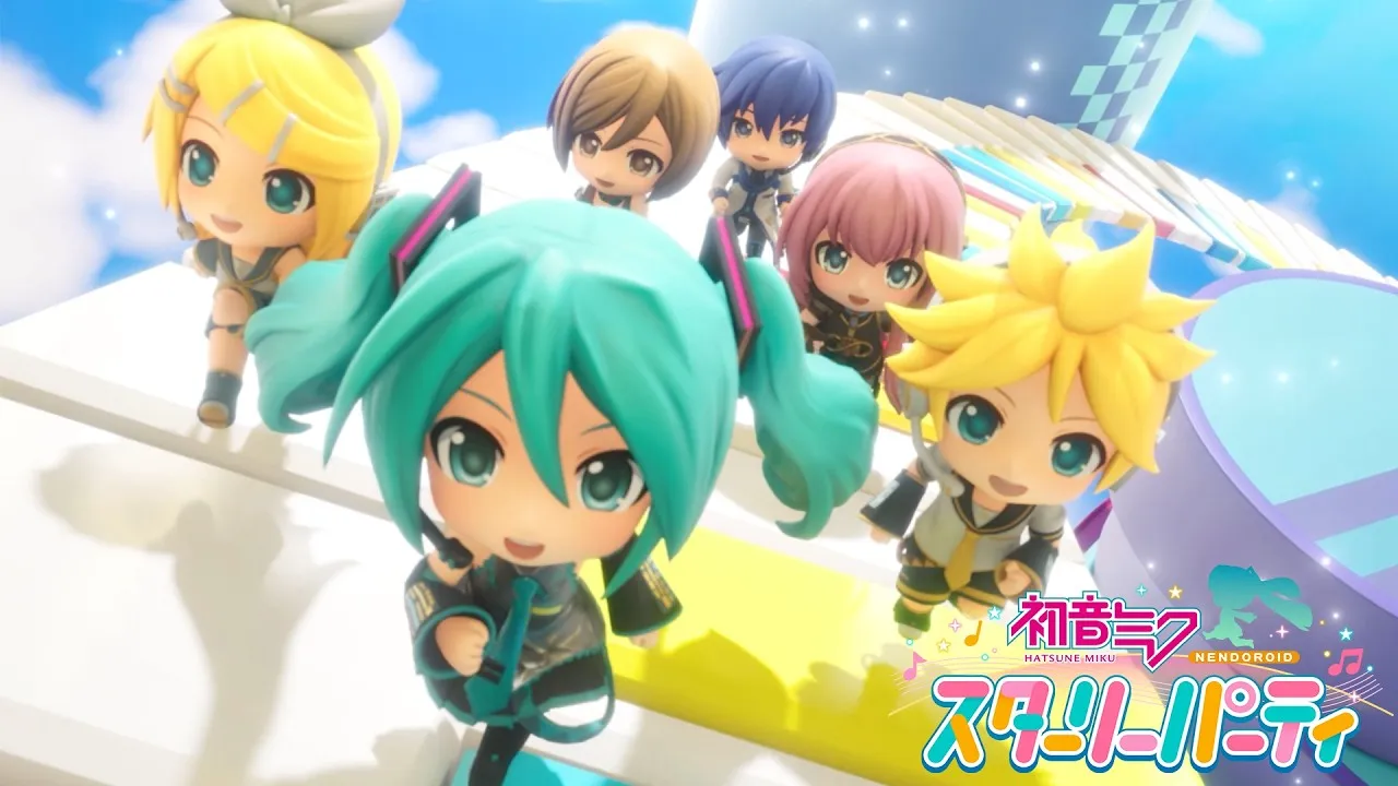 Hatsune Miku Starry Party official teaser showing Nendoroid Miku running across a starry landscape