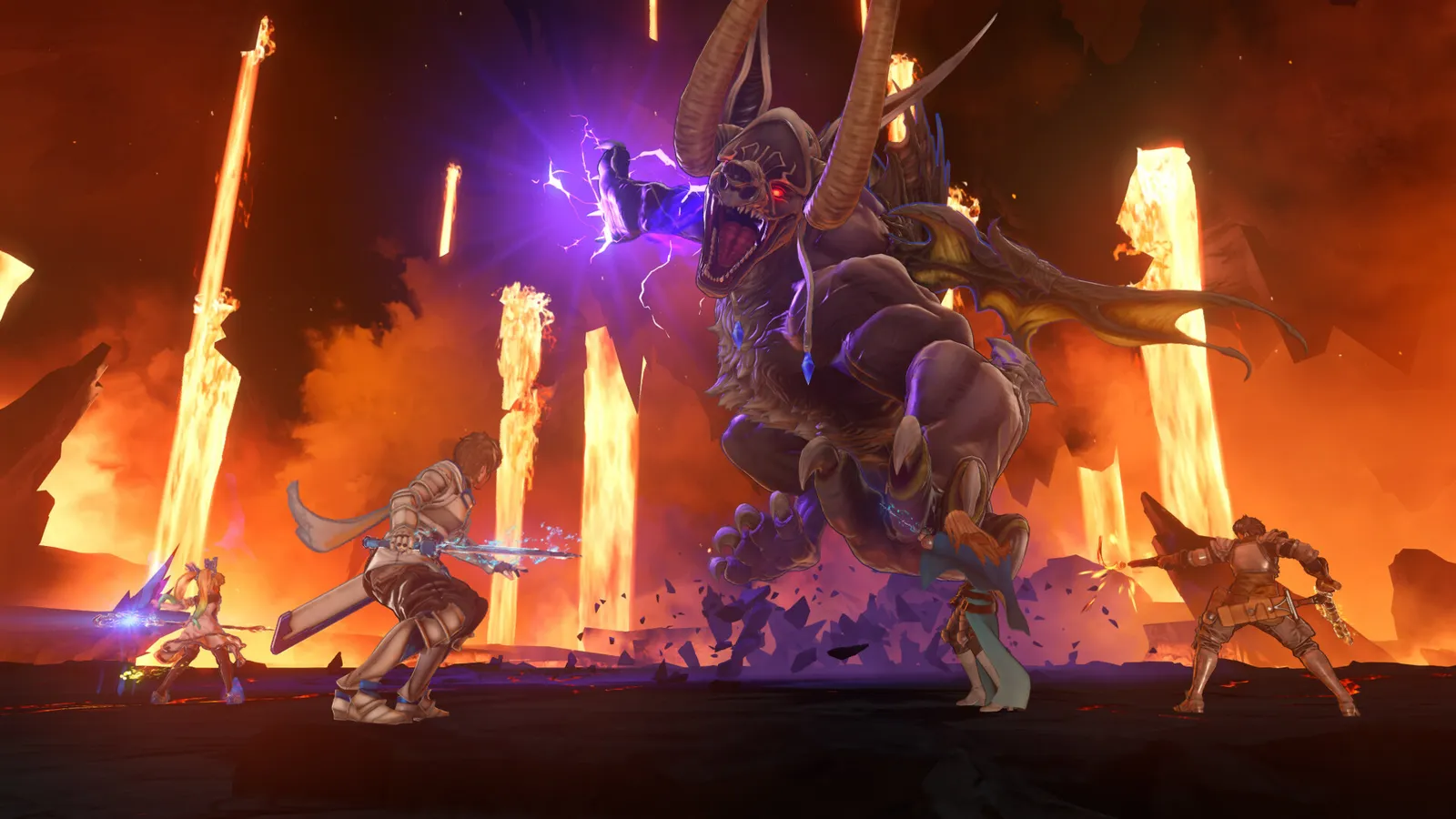 Granblue Fantasy Relink combat screenshot showing characters in action against enemies